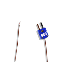 Sensor de Temperatura Tipo T con Conector Azul Mini, Cable Aislado de PTFE, Sonda de Temperatura Industrial de Alta Precisión