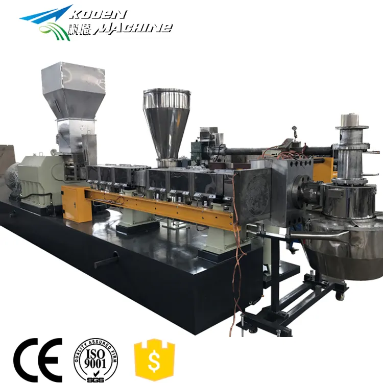 Машина для производства пластиковых гранул PP PE PET PC PBT ABS PVC/пластиковые гранулы, двухшнековый экструдер для продажи