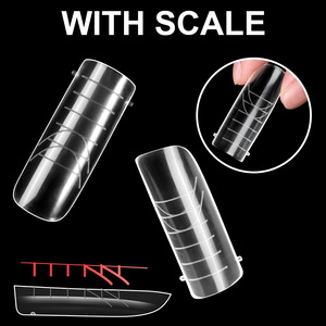 Formes à ongles certifiées pour nail art, extension de gel UV cristal, sans plateau en papier, capsules d'ongles rapides, 120 pièces en boîte, fabriqué aux États-Unis - Product Image 2