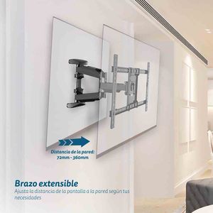 Support mural articulé pour téléviseurs de 40 à 75 pouces, jusqu'à 45 kg, VESA 100x100 à 600x400 - Product Image 2
