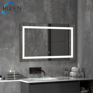 HIXEN 18-5A produttori di OEM miglior prezzo grande vetro antico moderno decorazione bagno decorazione parete soggiorno specchio LED