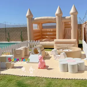 商用球坑快速组装儿童游戏产品浅粉色公主球坑泡沫