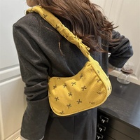 Sac fourre-tout plissé décontracté en velours côtelé et PU pour femme avec fermeture éclair et bandoulière unique, nouvelle collection 2026, vente en gros, petit format
