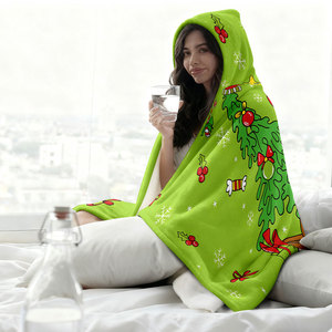 Nouvelle Couverture à Capuche Personnalisée 2026 avec Imprimé Dessin Animé de Noël, Cape Châle Portable Doux et Chaud, Couverture de Canapé Paresseux pour Enfants et Adultes - Product Image 4