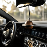 Diffuseur d'huiles essentielles en alliage d'aluminium en forme de Saturne avec logo personnalisé, en bois de noyer massif écologique, pour voiture, vente en gros