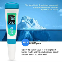 Stylo testeur de qualité de l'eau 4 en 1, TDS/EC/salinité/température, affichage HD, stylo testeur d'eau pour aquarium, piscine, hydroponie