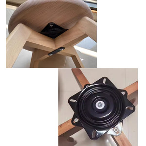 Placa giratoria cuadrada de 6 pulgadas, negra, de PTFE, plataforma giratoria industrial con rodamientos para accesorios de ferretería para muebles - Product Image 3