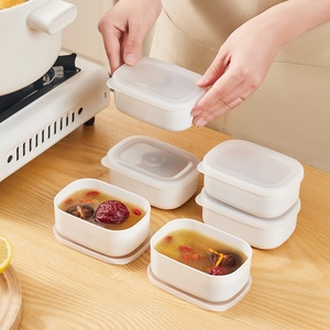 New White Plastic Bento Food Storage Boxes <b>Refrigerator</b> and Freezer Suitable Kitchen Suitable Soup <b>Container</b> with Lids - Product Image 6