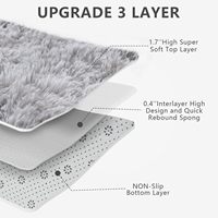 Tapis shaggy dégradé tie-dye ultra doux et moelleux, antidérapant, pour salon, chambre et décoration intérieure