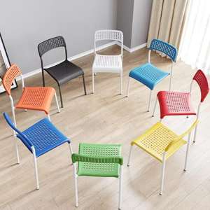 Silla de Comedor de Plástico con Respaldo para Adultos, Uso en Interiores - Product Image 4