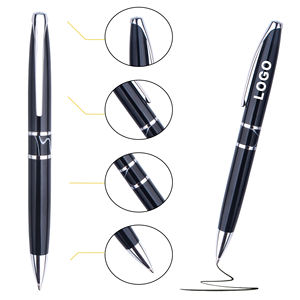 Stylo bille de qualité supérieure 1,00 mm, encre noire et bleue, avec logo personnalisé en métal pour cadeaux de fabrication artisanale - Product Image 3