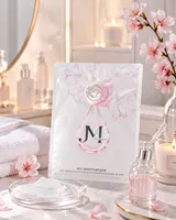 Emballage souple intégré étanche à double compartiment avec système de pression pour mélange rapide, idéal pour lotions, masques en tissu et sérums
