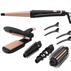 Fer <span class=keywords><strong>à</strong></span> coiffer Rowenta 14-en-1, lisseur et boucleur, brosse chauffante, revêtement céramique, pointe froide, looks infinies, 190°C - Product Image 1