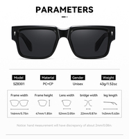 Lunettes de soleil carrées et épaisses à monture épaisse et à monture épaisse Lunettes de soleil tendance 2024 2025