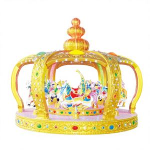 Carrusel de Fibra de Vidrio Delicado y Atractivo de Alta Calidad con 12 Asientos para Uso en Interiores y Exteriores en Centros Comerciales - Product Image 1