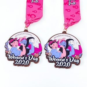Wholesale Sublimation Metal Award Key Souvenir Medals and <b>Trophies</b> Custom <b>Engraving</b> Design Sports Women's Day Honor Medal - Product Image 6