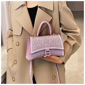 Bolso de mano elegante para mujer, con tachuelas bandolera brillante, bolsos de hombro pequeños a la moda para mujer y Niña - Product Image 6