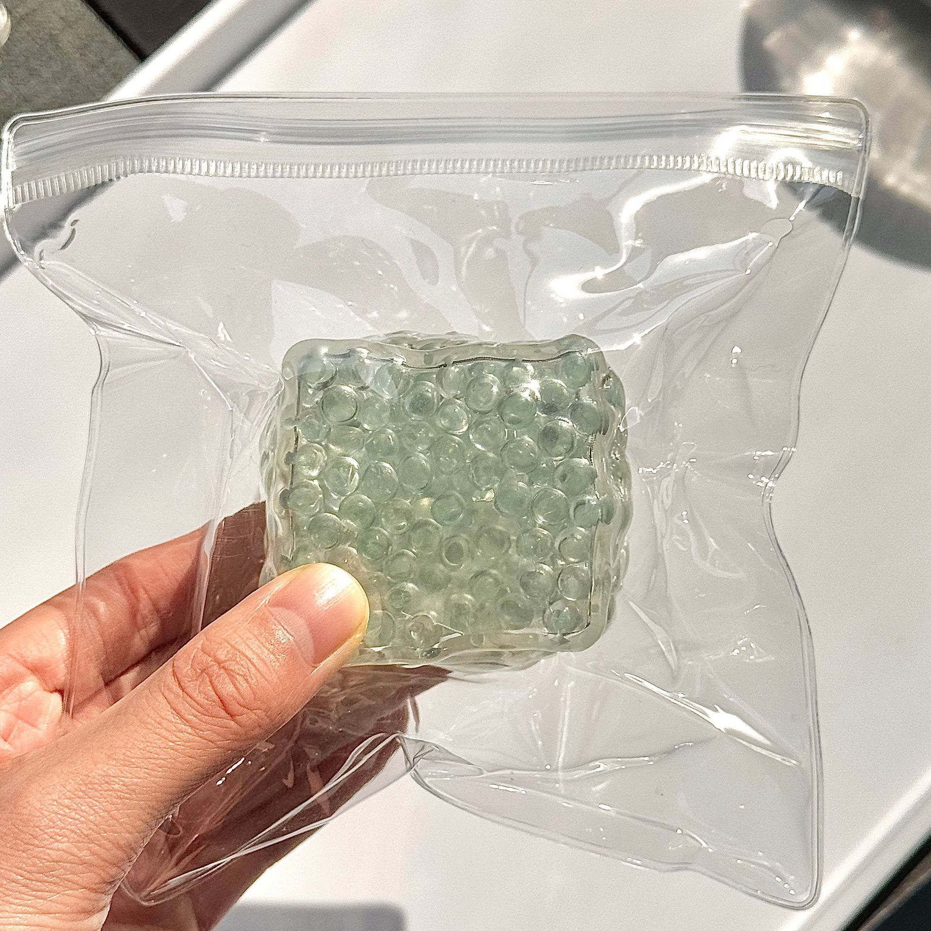 20562-บล็อกเสียงคริสตัลน้ำแข็งสีขาว