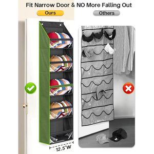Over Door <b>Hat</b> Organizer 33x15x85cm Oxford Fabric Black Hanging Storage Rack For Baseball Caps Closet Wall Mount - Product Image 2