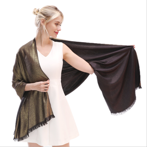 Mùa Thu Và Mùa Đông Hai Mặt Vàng Và Lụa Tua Ấm Phụ Nữ Của Khăn Choàng Hồi Giáo Khăn Hijab Bông - Product Image 1