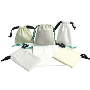 Bolsa Pequeña de Tela de Algodón Puro, Bolsa con Cordón para Velas Aromáticas, Bolsa de Almacenamiento de Joyas, Bolsa de Regalo de Algodón, Bolsa con Cordón de Lona - Product Image 1