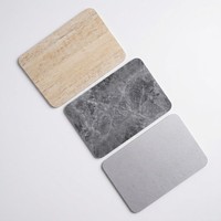 Panneaux muraux SPC écologiques de haute qualité, blanc mat marbré, pour revêtement mural de cuisine et salle de bain