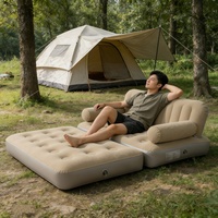 Canapé-lit durable, gonflable automatique portable, tente de camping pliable d'extérieur, matelas pneumatique domestique en matériau floqué