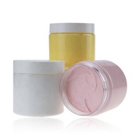 Personnalisé Arc-En-Ciel Naturel Wipped Fouettée Beurre De Karite Vergetures Bocal En Verre Mangue Beurre Corporel De Marque Privée