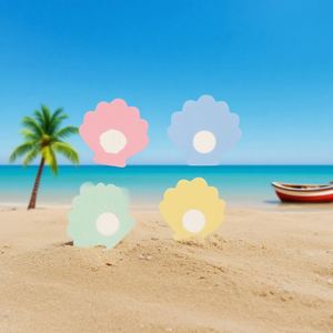 Shell-Shaped <b>Memo</b> <b>Pad</b> Cute Ocean Beach Self-Adhesive Sticky Notes Bright Colors Back-to-School Essentials for Office Study - Product Image 3