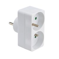 Adaptateur secteur 2 voies de type E français Pheiyon, 16A 230V Max 3680W, IP20, matériau PP, prise murale industrielle, CE RoHS, atelier commercial