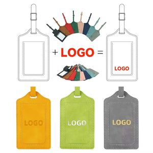 Étiquette de bagage personnalisée en similicuir imprimée sur mesure, étiquette d'identification étanche avec nom pour l'identification des valises de voyage - Product Image 6