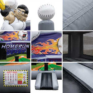 Château gonflable commercial 3D sur le thème du baseball, 13x13 pieds, pour événements scolaires et location de fêtes - Product Image 3