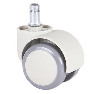 ล้อเลื่อนสำหรับเก้าอี้สำนักงาน อะไหล่ล้อล็อคแบบหมุนได้รอบทิศทาง ทำจากวัสดุ PU สำหรับเปลี่ยน - Product Image 1