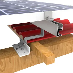 Gancho de metal para telhado de fábrica, aço inoxidável 304 para telha, gancho solar para telhado, suporte para painel solar, suportes fotovoltaicos