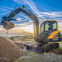 Excavator Hidrolik Crawler HX60A 6 Ton, Mesin Penggali Kompak dengan Bucket Standar untuk Proyek Pemindahan Tanah & Perkotaan