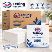 OEM Weiße Papierservietten 1-lagig 13 x 13 Zoll ungefaltet, Einweg-Lunchservietten für Restaurant, Party, Hochzeit