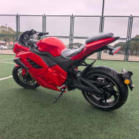 Moto électrique de course pour adultes, batterie au lithium 72V 10000W, moteur sans balais, haute vitesse (>120 km/h), autonomie de 200 km