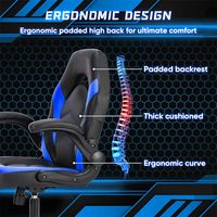 Ensemble bureau et chaise de gaming de luxe, directement de l'usine, logo personnalisé, chaise de gaming ergonomique, mécanisme papillon, base en acier