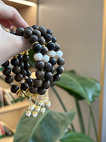 Bracelet en cristal naturel Sinyore Zhian - Bois d'agar/Perle d'eau douce