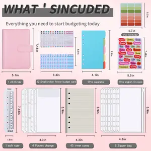2024 Wholesale A6 Budget Binder Set Cash Envelopes Budget System Custom Planners With Expense Budget Sheets And Label Sticker