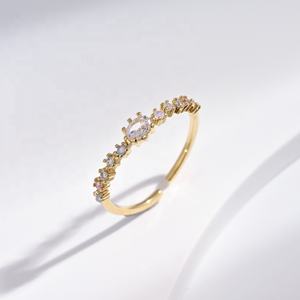 Bague de mariage vintage en argent 925 plaqué or 14k/18k, petite, minimaliste, avec étoile et perle, pour femme, prix usine, pas cher - Product Image 1