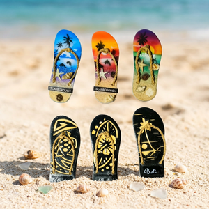 Eco-Friendly Wooden Sandals <b>Fridge</b> <b>Magnet</b> Carved Design Made in Bali 8cm Size Custom Logo & Multi-Themed Options - Product Image 3