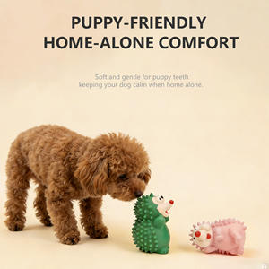 Giocattolo da Masticare per Cani a Forma di Riccio Squeaky Nunbell, in Lattice Naturale Ecologico per Masticazione Sicura e Salute Dentale - Product Image 2