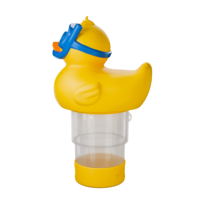 Distributeur de chlore flottant pour piscine, design canard, support de tablettes en vinyle plastique pour piscine et spa, contrôle facile des produits chimiques