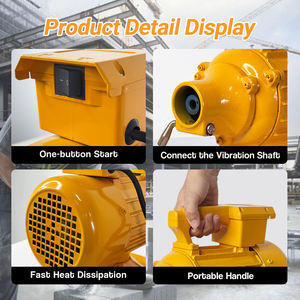 Zn 1.1kw 1.5hp 220v स्टील शेल कंपन वाइब्रेटर स्टिक एकल चरण मोटर कंक्रीट कंपन - Product Image 4