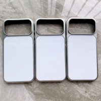 Étuis de téléphone vierges par sublimation pour Iphone17pro 17 16 15 Étui de téléphone blanc personnalisé en argent galvanisé