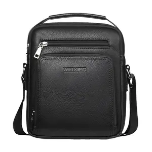 Toptan çanta satışa erkekler için tek kollu çanta deri-Iki renk özel toptan moda düz PU deri siyah erkek kolej Crossbody küçük askılı omuz çantası