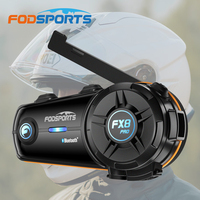Casque Bluetooth Fodsports FX8 PRO pour 10 motards, interphone Full Duplex, enregistreur, partage de musique, appairage en un clic