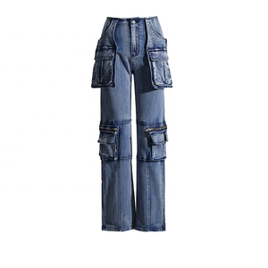 <span class=keywords><strong>Traje</strong></span> de primavera para mujer 2024 nuevo cárdigan informal blusa pantalones de mezclilla conjunto a juego elegante suéter de punto Jeans 2 piezas - Product Image 2