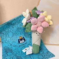 Peluche originale Jelly Cat Fun Bouquet en forme de fleur, en coton PP, pour filles, pour demandes en mariage ou anniversaires